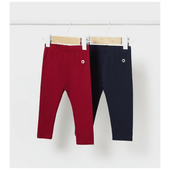Mayoral Baby Girl 2pk Red and Navy Leggings